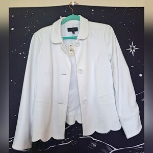 NWT Talbots Petite White Blazer, Size 10